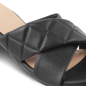 The Romi TMM-5 Black Women's Dress Block Heel Sandals Tresmode - Tresmode