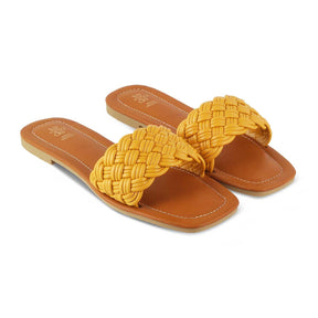 The Royza Yellow Women's Casual Flats Tresmode - Tresmode