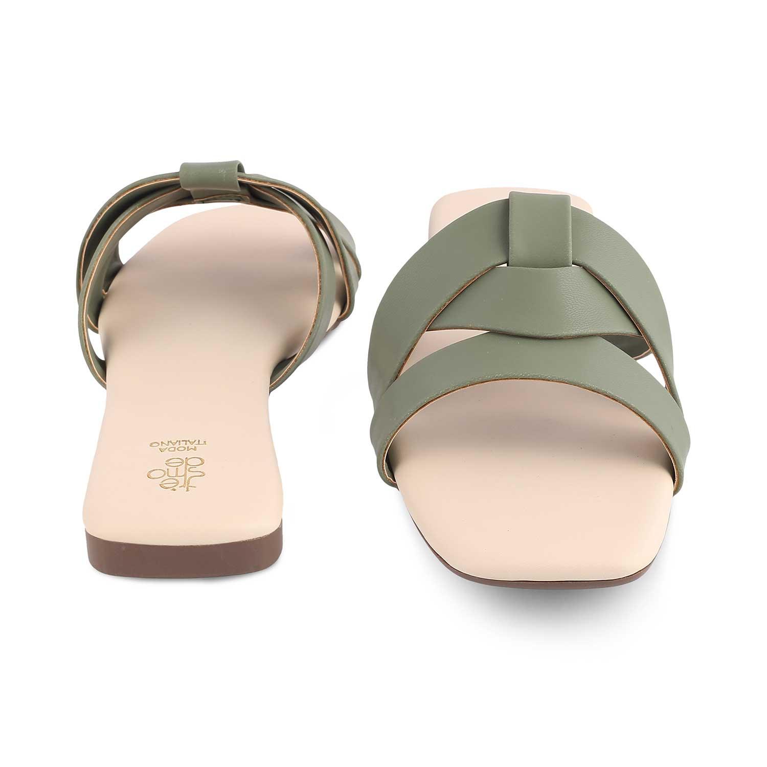 The Sacck Green Women's Casual Flats Tresmode - Tresmode