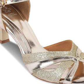 The Salare Gold Women's Dress Heel Sandals Tresmode - Tresmode