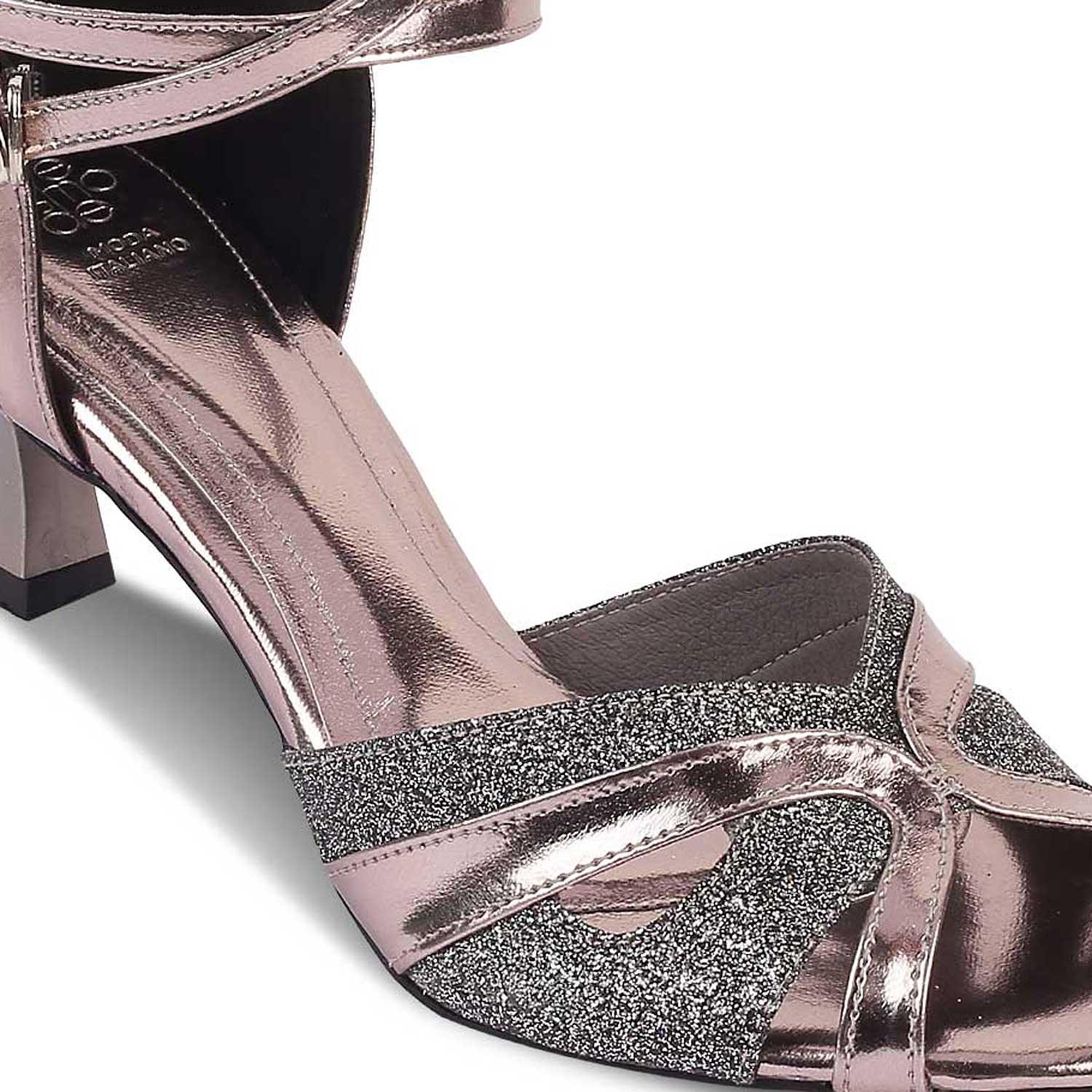 The Salare Pewter Women's Dress Heel Sandals Tresmode - Tresmode