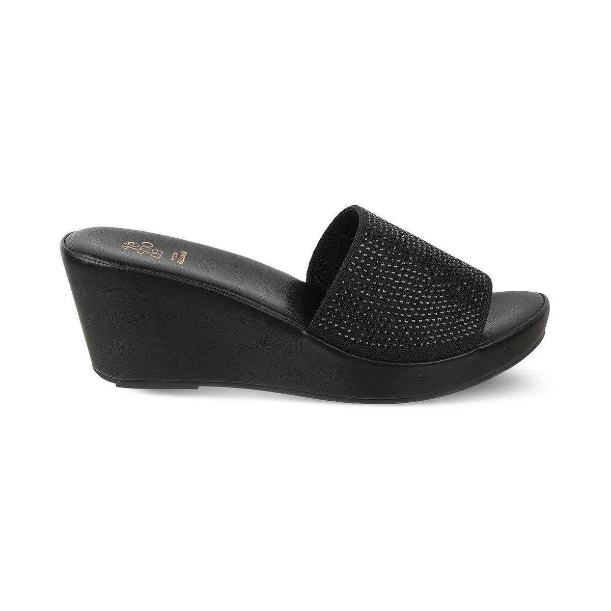 The Tosanw Black Women's Dress Wedge Sandals Tresmode - Tresmode