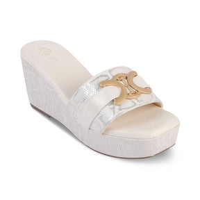 The Sbo White Women's Dress Wedge Sandals Tresmode - Tresmode