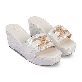 The Sbo White Women's Dress Wedge Sandals Tresmode - Tresmode