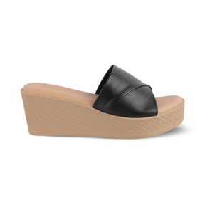 The Sedge Black Women's Casual Wedge Sandals Tresmode - Tresmode