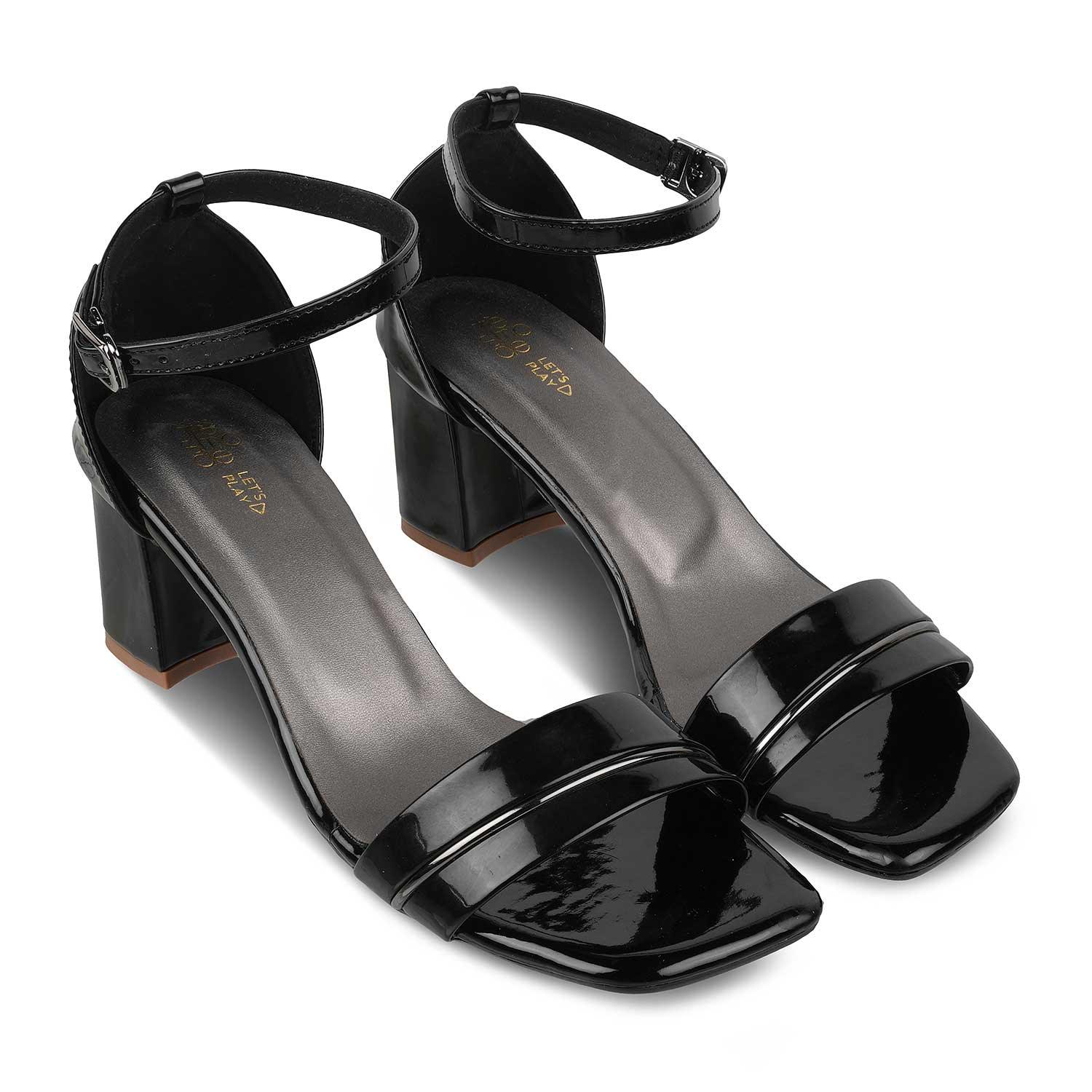 The Seel Black Women's Dress Block Heel Sandals Tresmode - Tresmode