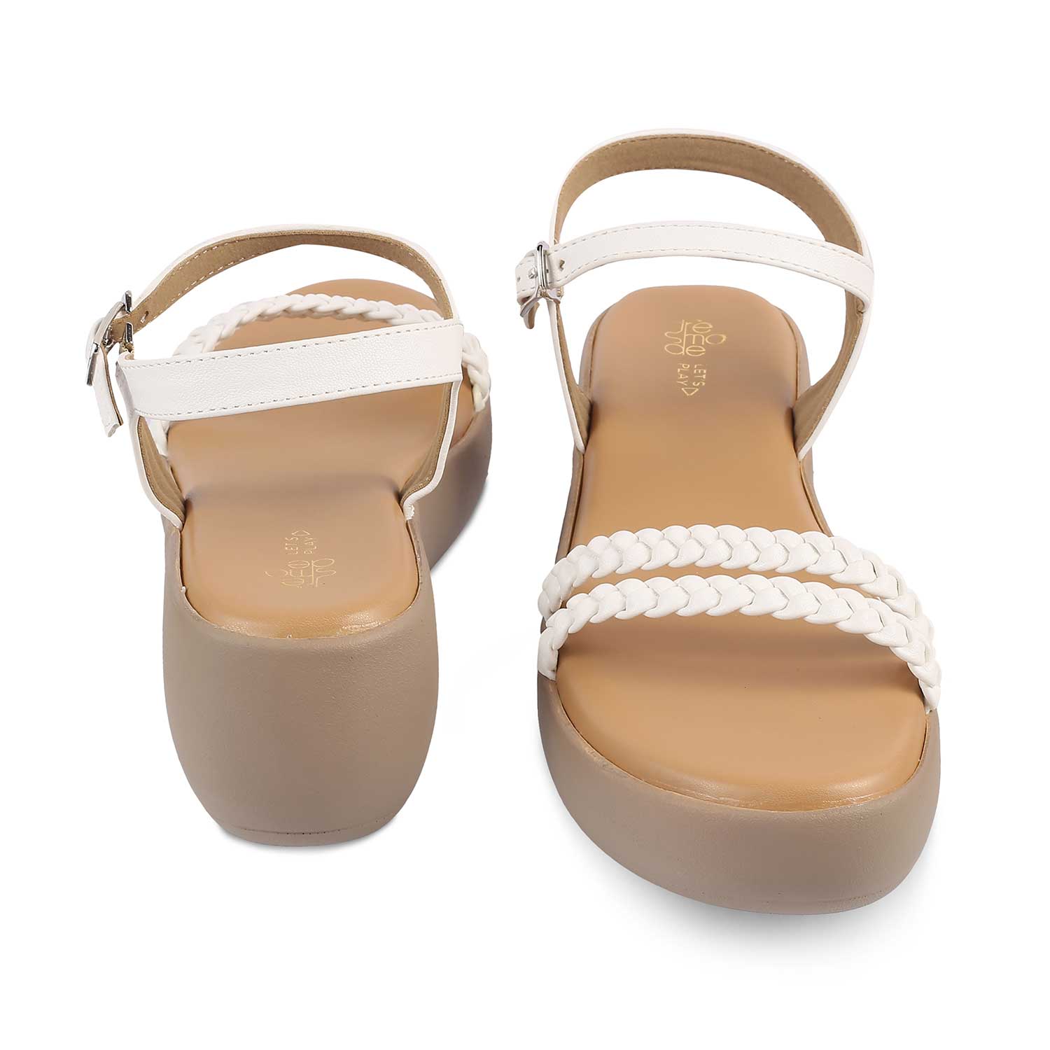 The Seev White Women's Dress Wedge Sandals Tresmode - Tresmode