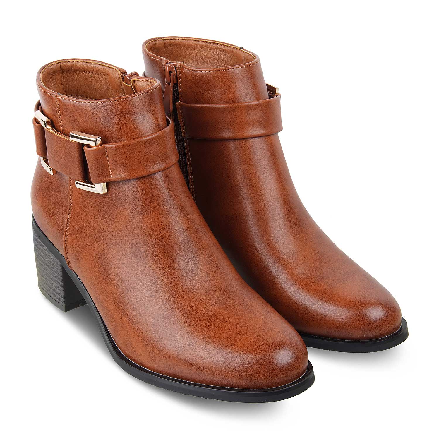 The Seine Camel Women's Ankle-length Boots Tresmode - Tresmode