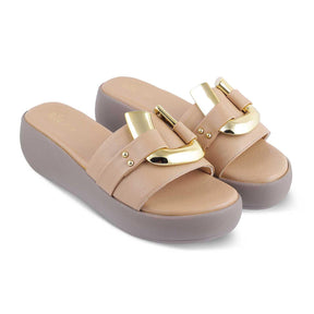 The Shorse Beige Women's Dress Wedge Sandals Tresmode - Tresmode