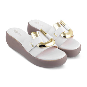 The Shorse White Women's Dress Wedge Sandals Tresmode - Tresmode