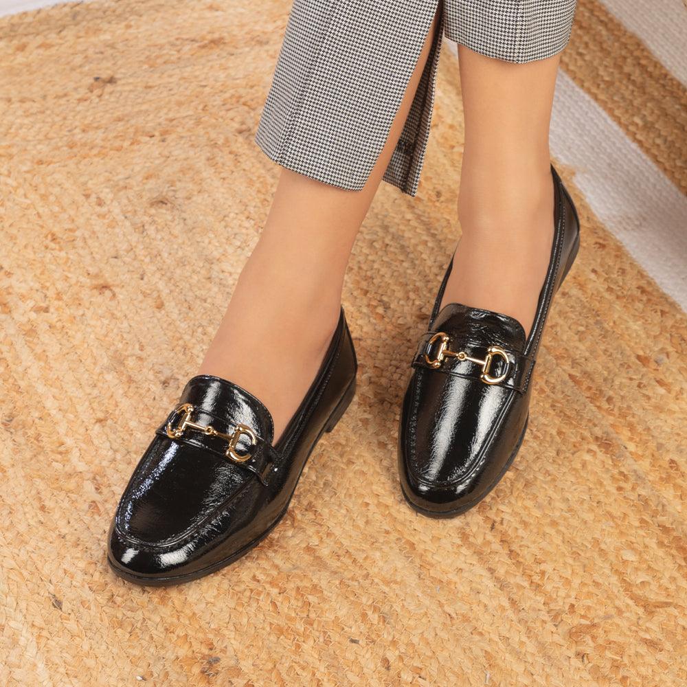 The Sigor Black Women's Dress Loafers Tresmode - Tresmode