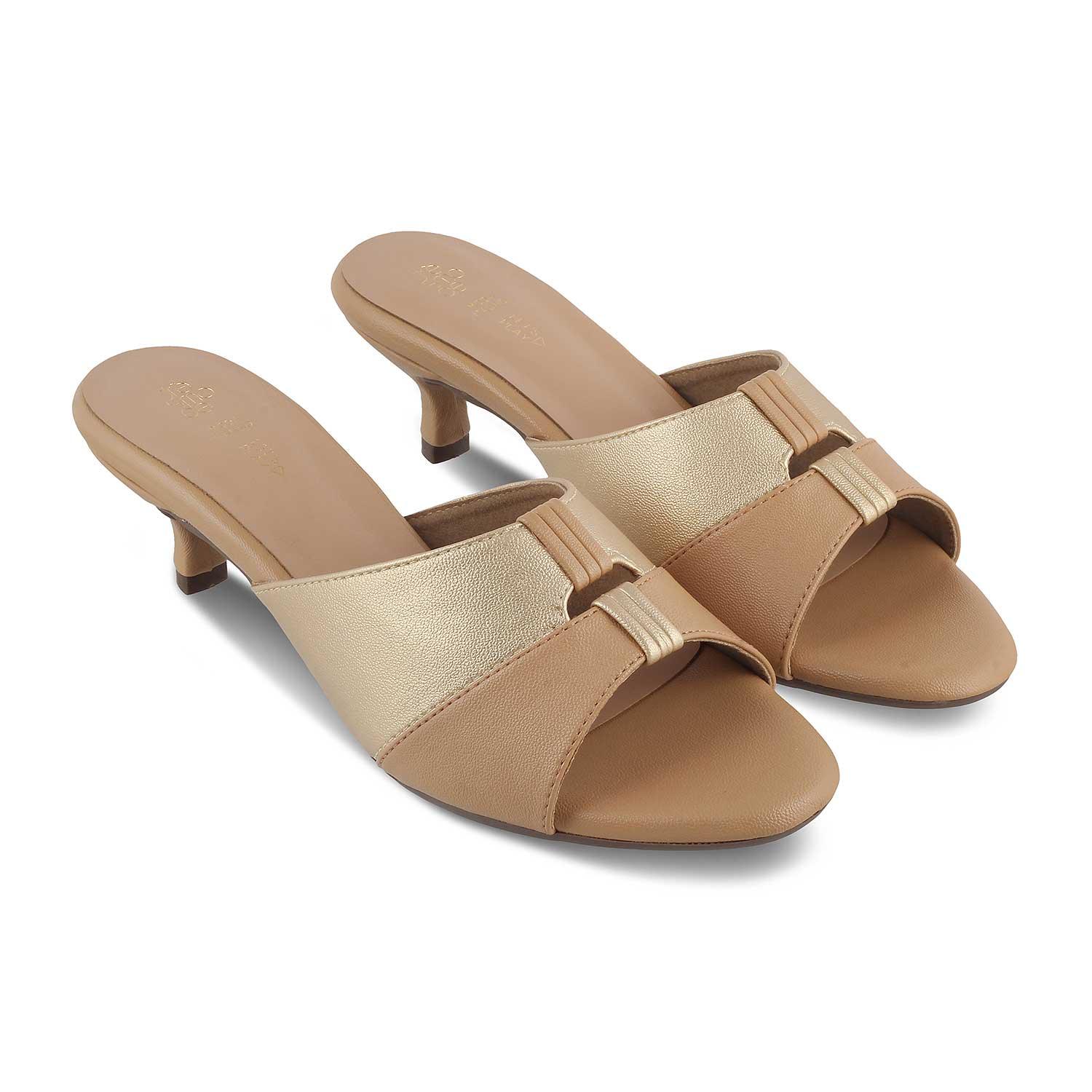 The Siko Beige Women's Dress Heel Sandals Tresmode - Tresmode