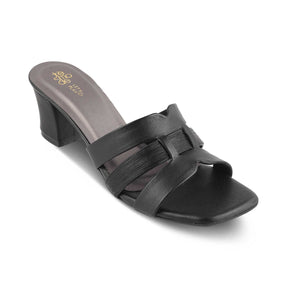 The Silo Black Women's Dress Block Heel Sandals Tresmode - Tresmode