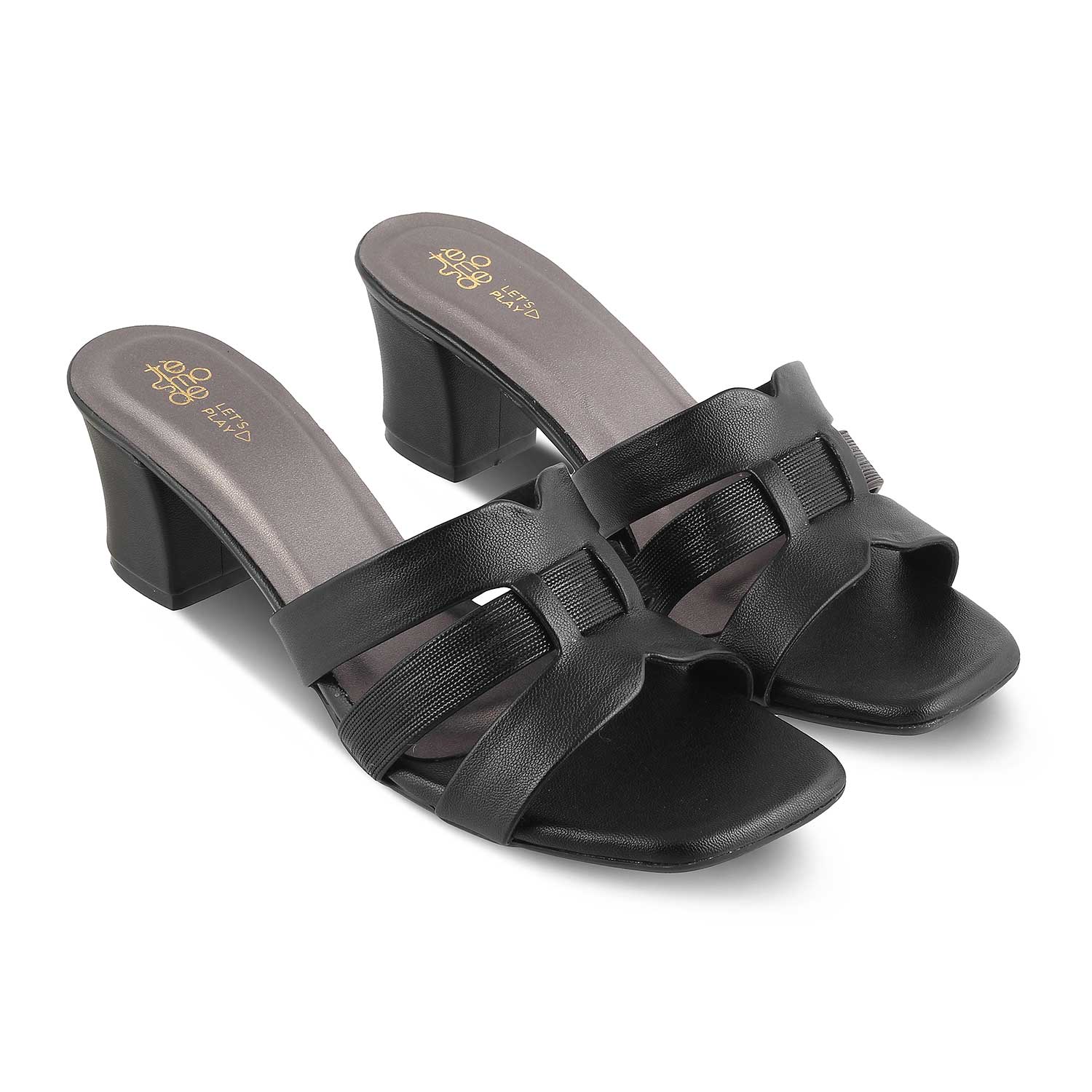 The Silo Black Women's Dress Block Heel Sandals Tresmode - Tresmode