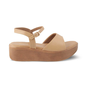 The Sin Beige Women's Dress Platform Wedge Sandals Tresmode - Tresmode