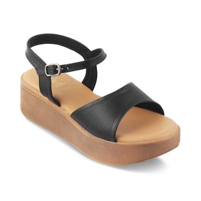 The Sin Black Women's Dress Platform Wedge Sandals Tresmode - Tresmode