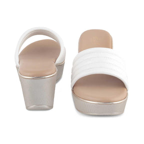 The Skledge White Women's Dress Wedge Sandals Tresmode - Tresmode