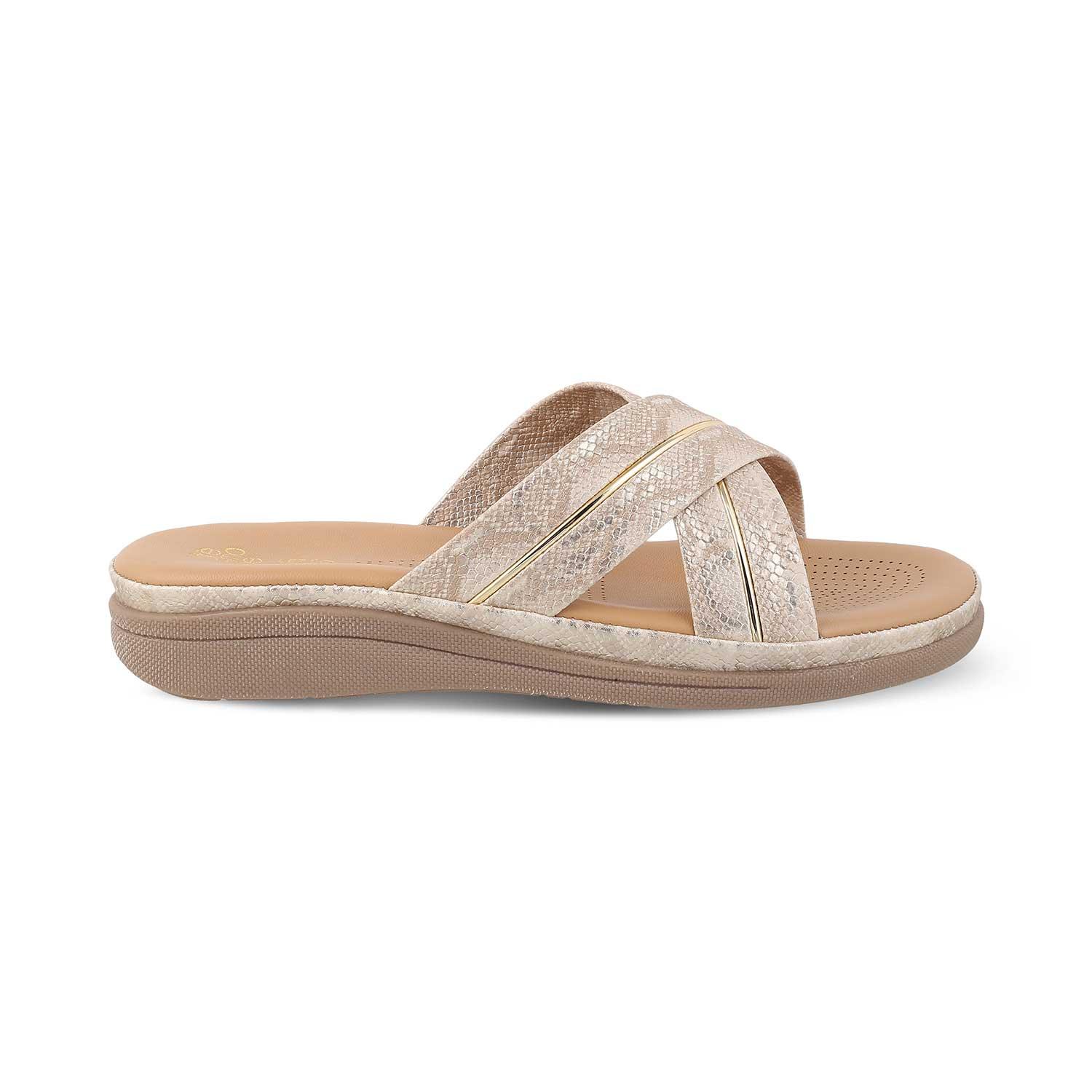 The Slide Gold Women's Casual Flats Tresmode - Tresmode