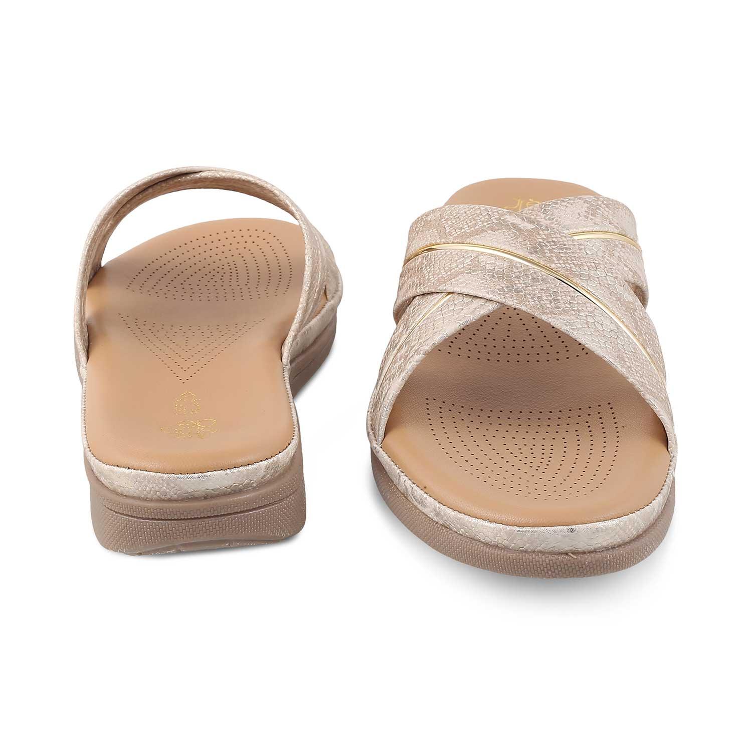 The Slide Gold Women's Casual Flats Tresmode - Tresmode