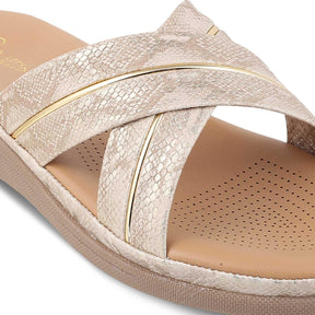 The Slide Gold Women's Casual Flats Tresmode - Tresmode