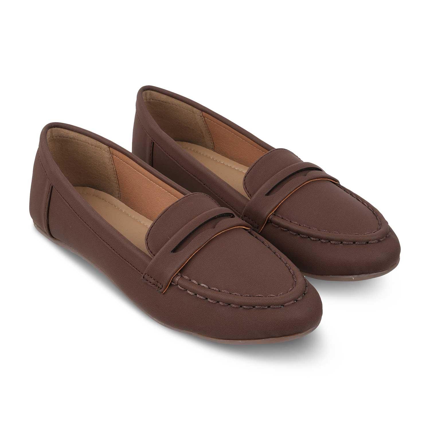 The Snap Brown Women's Casual Loafers Tresmode - Tresmode