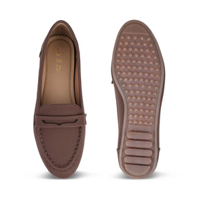 The Snap Brown Women's Casual Loafers Tresmode - Tresmode