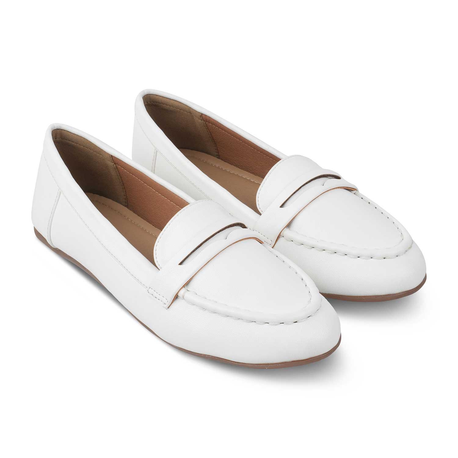 The Snap White Women's Casual Loafers Tresmode - Tresmode