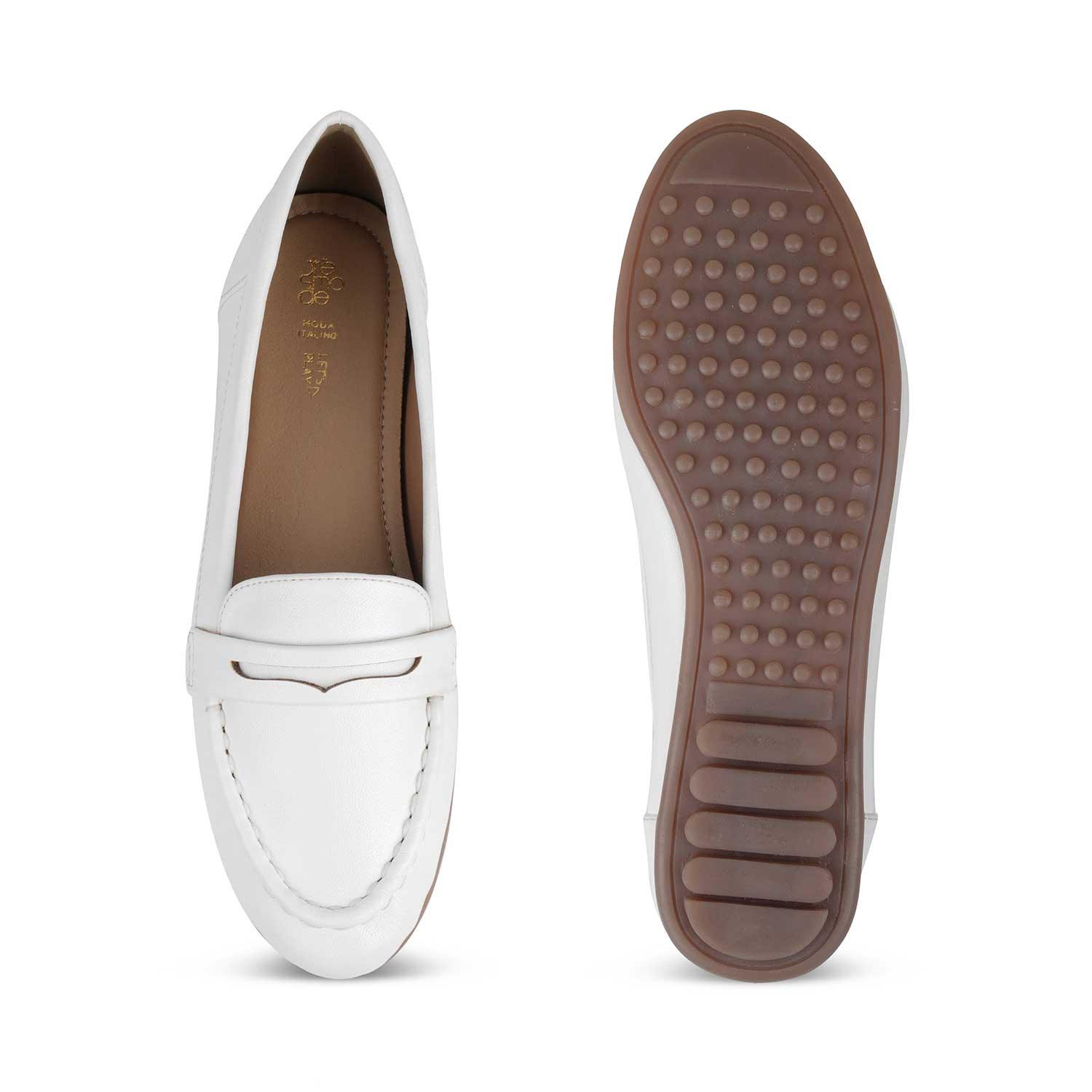 The Snap White Women's Casual Loafers Tresmode - Tresmode