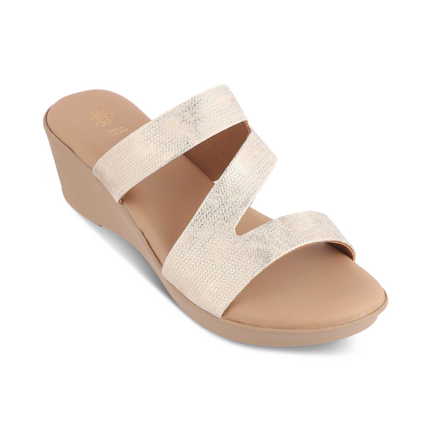 The Snike Gold Women's Dress Wedge Sandals Tresmode - Tresmode