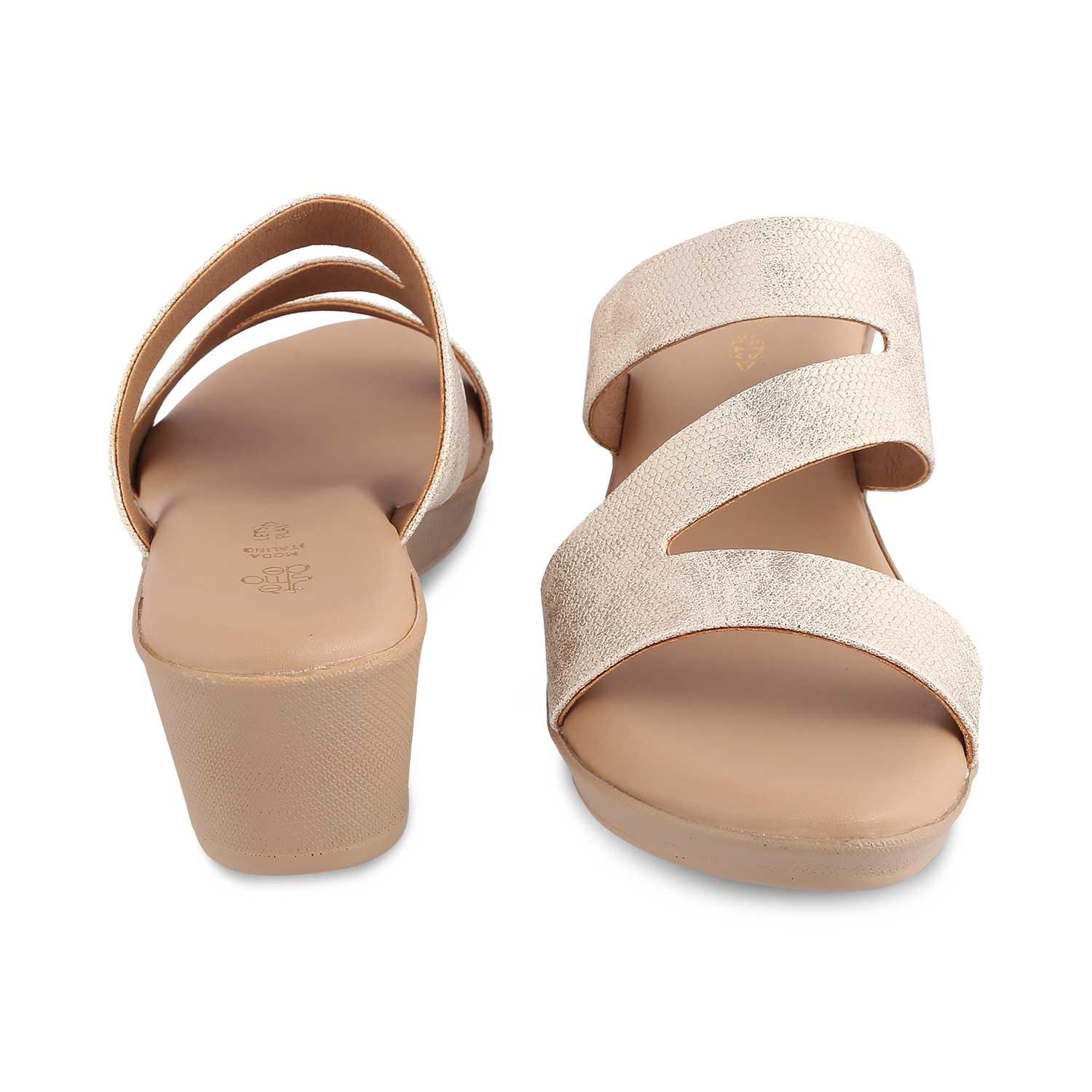 The Snike Gold Women's Dress Wedge Sandals Tresmode - Tresmode