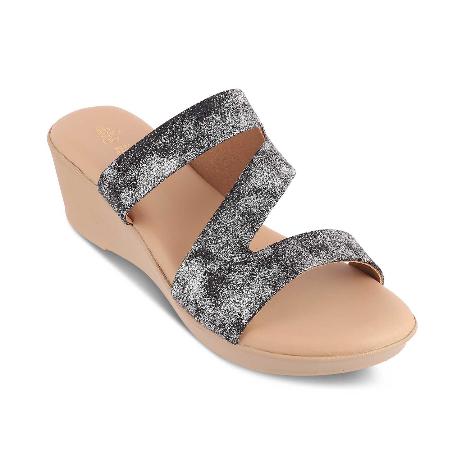 The Snike Pewter Women's Dress Wedge Sandals Tresmode - Tresmode