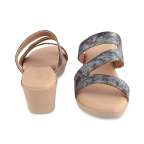 The Snike Pewter Women's Dress Wedge Sandals Tresmode - Tresmode