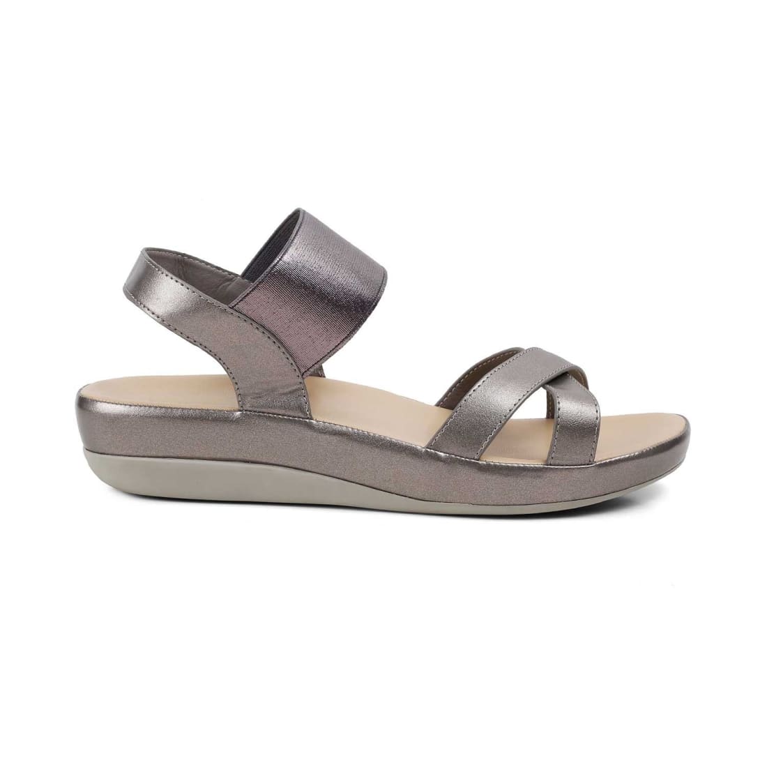 The Southee Pewter Women's Casual Wedge Sandals Tresmode - Tresmode