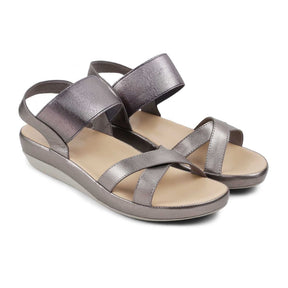 The Southee Pewter Women's Casual Wedge Sandals Tresmode - Tresmode