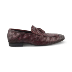The Soweave Brown Men's Leather Tassel Loafers Tresmode - Tresmode