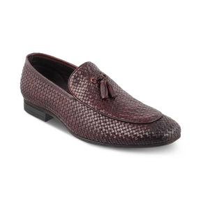 The Soweave Brown Men's Leather Tassel Loafers Tresmode - Tresmode