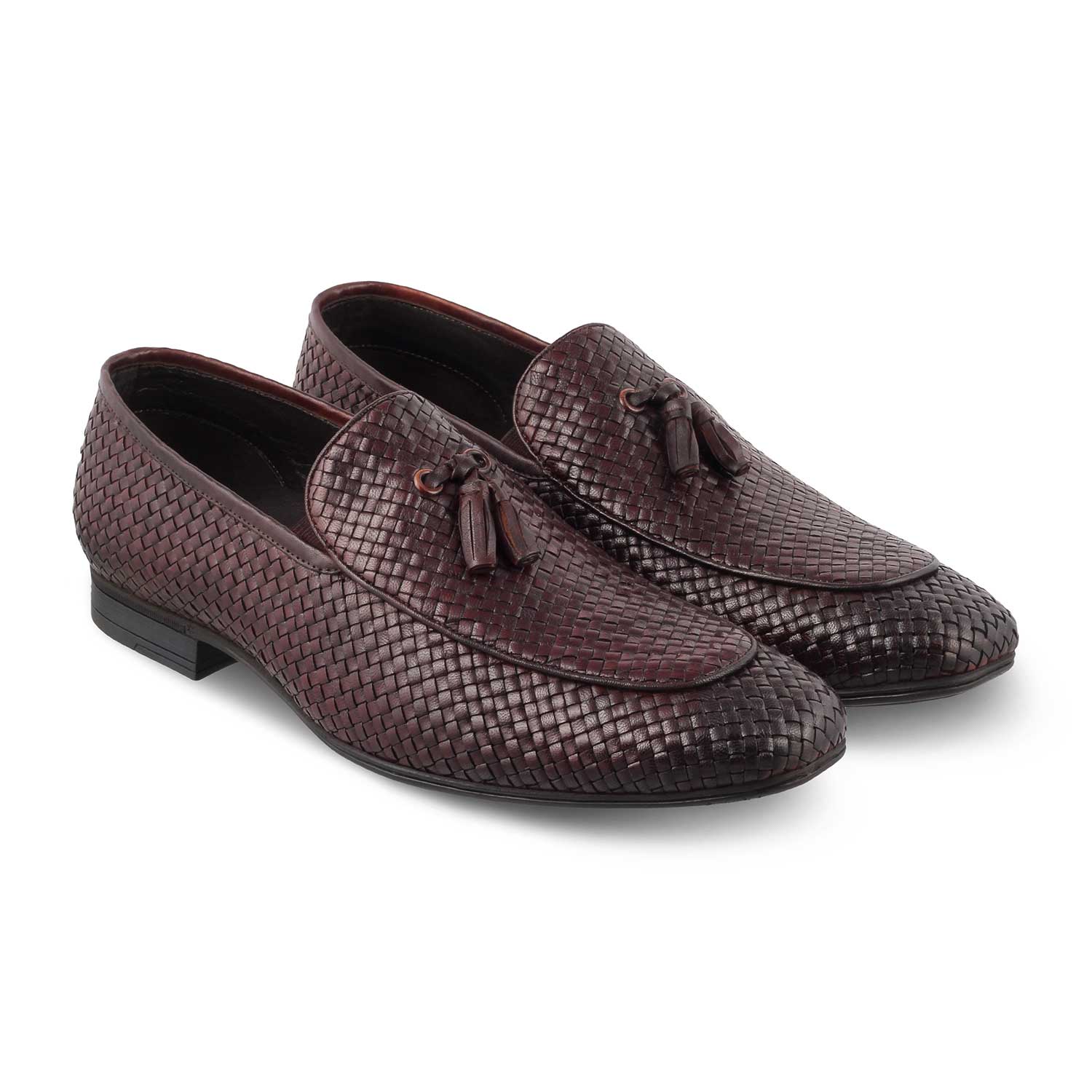 The Soweave Brown Men's Leather Tassel Loafers Tresmode - Tresmode