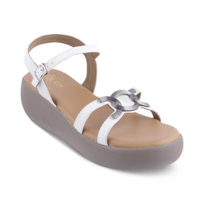 The Sud White Women's Dress Wedge Sandals Tresmode - Tresmode