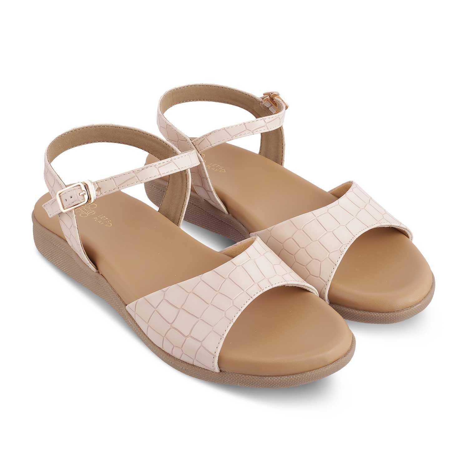 The Tiles Beige Women's Casual Flats Tresmode - Tresmode