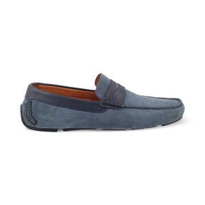 The Tirbutin Blue Men's Leather Driving Loafers Tresmode - Tresmode