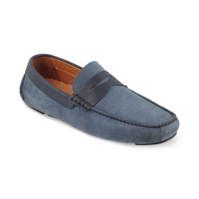 The Tirbutin Blue Men's Leather Driving Loafers Tresmode - Tresmode