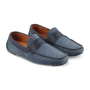 The Tirbutin Blue Men's Leather Driving Loafers Tresmode - Tresmode