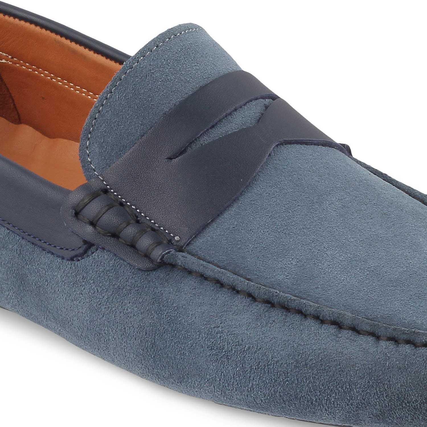 The Tirbutin Blue Men's Leather Driving Loafers Tresmode - Tresmode