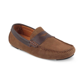 The Tirbutin Brown Men's Leather Driving Loafers Tresmode - Tresmode