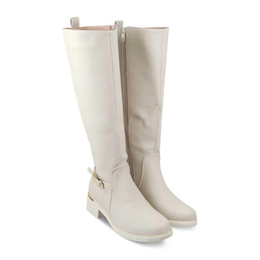 The Tloin Beige Women's Knee-length Boots Tresmode - Tresmode