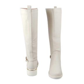 The Tloin Beige Women's Knee-length Boots Tresmode - Tresmode