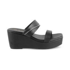 The Tofame Black Women's Dress Wedge Sandals Tresmode - Tresmode