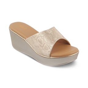 The Tosam Gold Women's Dress Wedge Sandals Tresmode - Tresmode