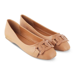 The Trescros Tan Women's Dress Ballerinas Tresmode - Tresmode