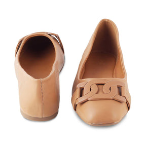 The Trescros Tan Women's Dress Ballerinas Tresmode - Tresmode